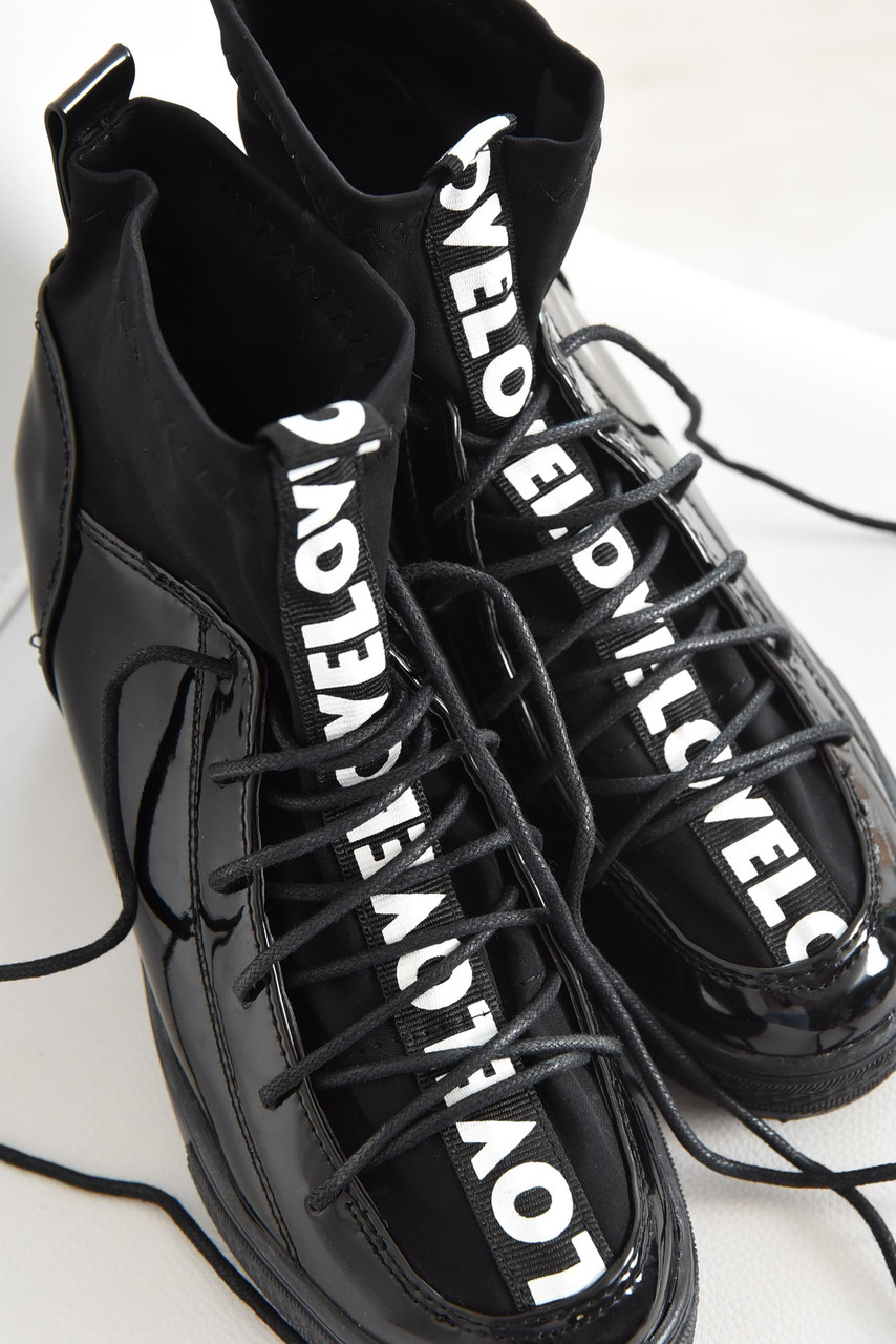 Туфли-сникерсы женские демисезонные черного цвета 154206L GL_55 - фото 4 - id-p1839931608
