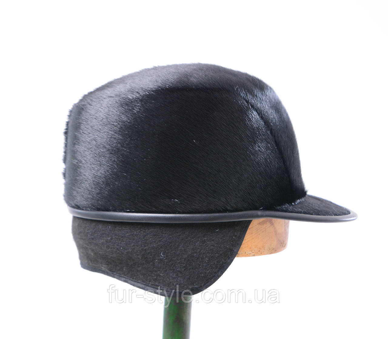 Мужская меховая шапка из натурального меха нерпы "Жокейка" - фото 6 - id-p347546272
