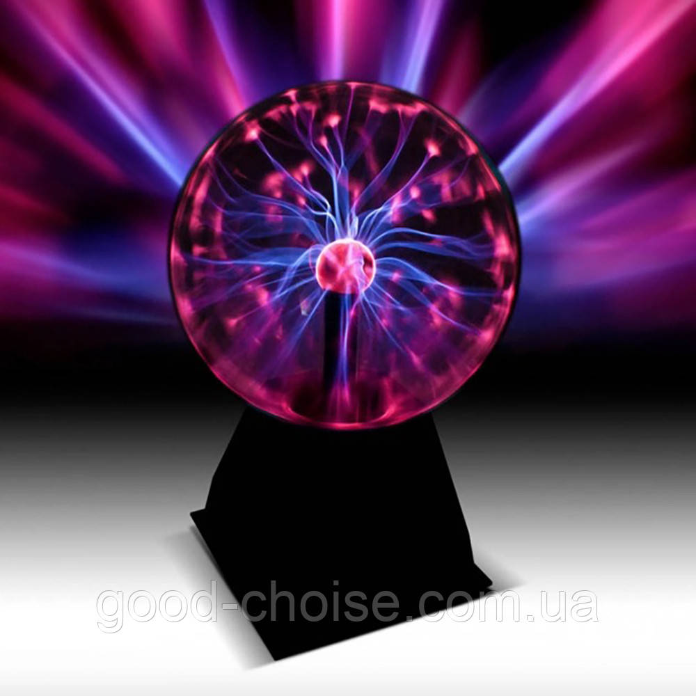 Светильник плазменный шар 15 см Plasma ball / Ночник с молниями / Плазменный шар Тесла - фото 2 - id-p1839892040