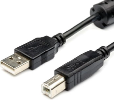 Кабель ATcom USB 2.0 AM/BM 1.5m ferrit black (5474)