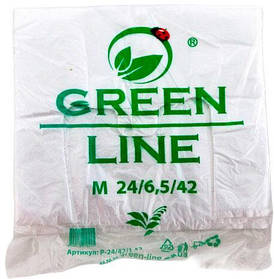 Поліетиленові пакети Green line 100 шт. (24*42 см)