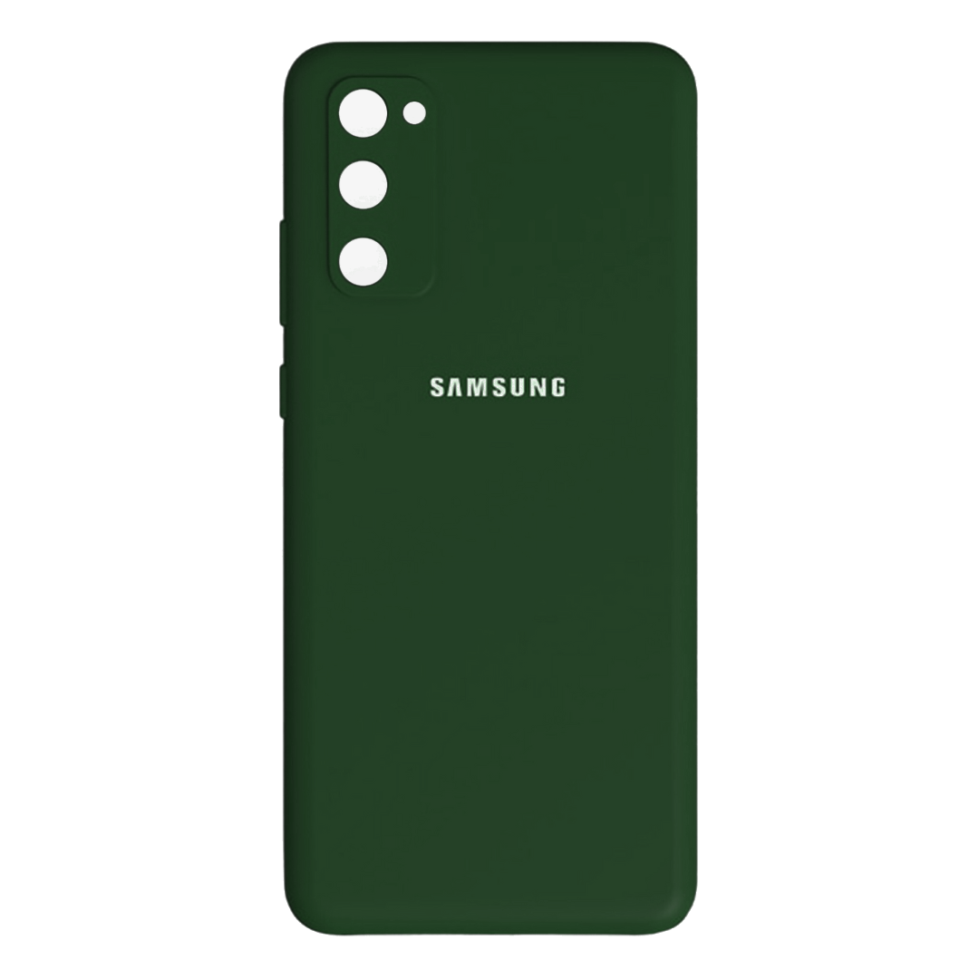 Чохол Silicone Case Premium для Samsung S20 FE Dark Green (закритий низ)
