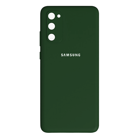 Чохол Silicone Case Premium для Samsung S20 FE Dark Green (закритий низ), фото 1