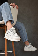 Кроссовки женские белого цвета на шнуровке 155429L GL_55