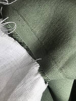 Льняная сорочечная ткань цвета полыни ,100% лен