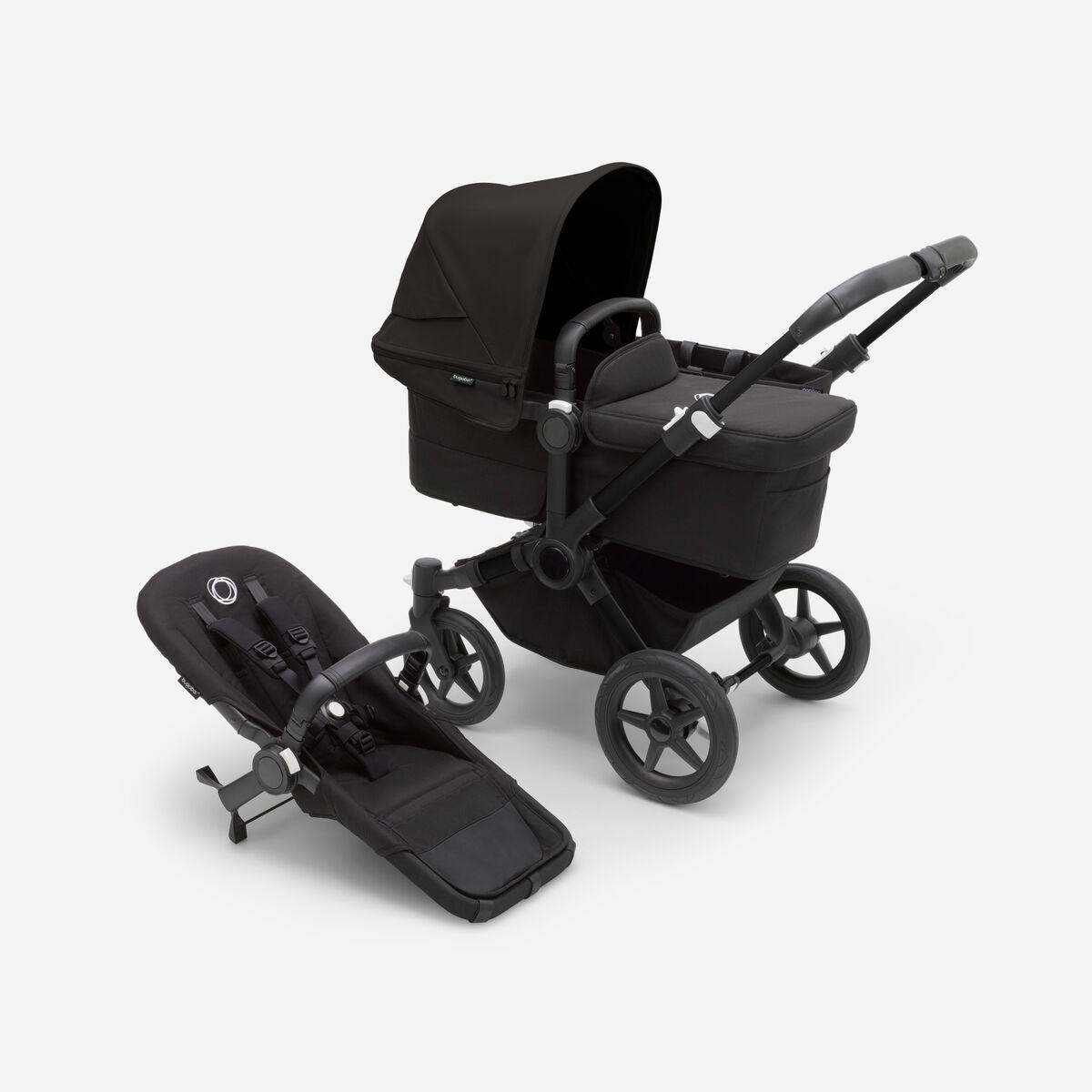 Bugaboo - Коляска 2 в 1 Donkey 5 MONO у зборі для однієї дитини Black/Midnight black-Midnight black