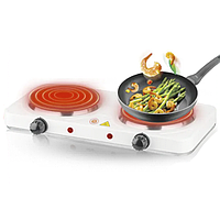 Плита електрична настільна Opera OP5714 побутова двоконфоркова дискова плитка з регулюванням потужності