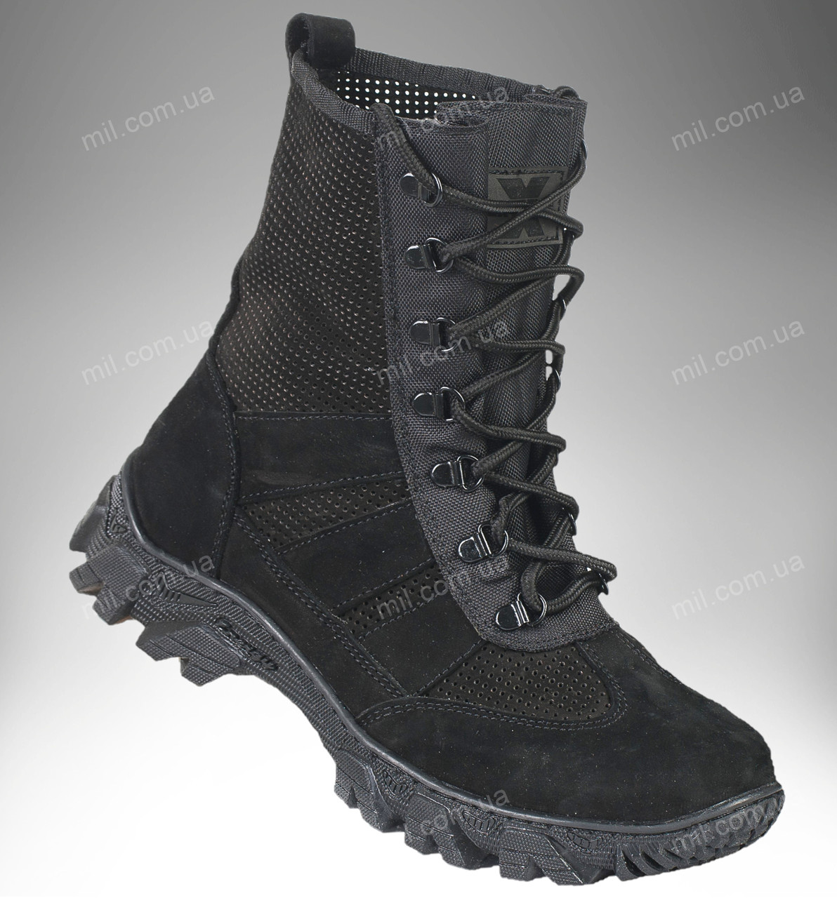 Літні тактичні берці / полегшене перфороване взуття літо X VENT (black), фото 1
