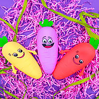 Игрушка Веселая Морковка, Силиконовая игрушка-антистресс для рук, мягкая игрушка тягучка морковь резиновая