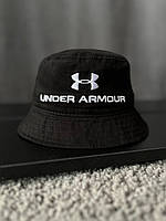 Панама Under Armour черная коттоновая мужская женская Панамка Андер Армур вышивка