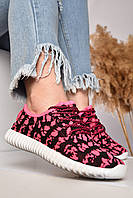 Кроссовки женские черно-розовые текстиль шнуровка 150190L GL_55
