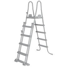 Каркасний круглий басейн Bestway 561CU (488-130см, 21490 л, сходи, фільтр, тент, дозатор) Коричневий, фото 4