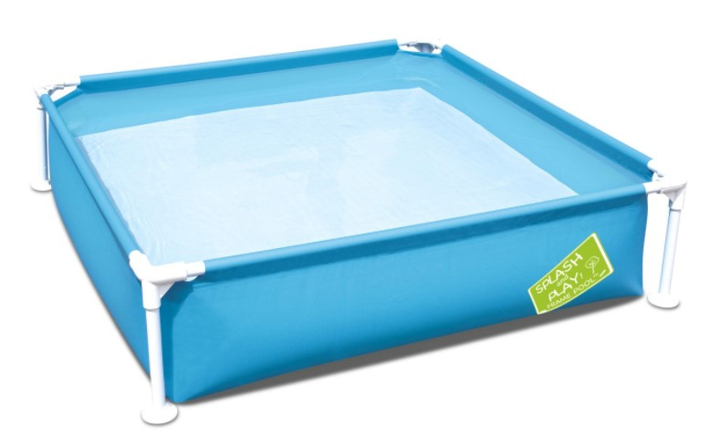 Каркасний квадратний дитячий басейн Bestway 56217 (122х122х30, 5 см, 365л, ремкомплект) Синій