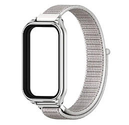 Ремінець нейлоновий Mijobs для фітнес браслета Xiaomi Smart Band 9 Active - Silver