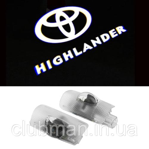 Проектор підсвічування логотипу для дверей Toyota (Тойота) Highladner 1/2/3 (2001-2016)