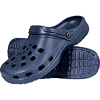 Кроксы сабо рабочие черные REIS BCDOTS G navy blue Crocs