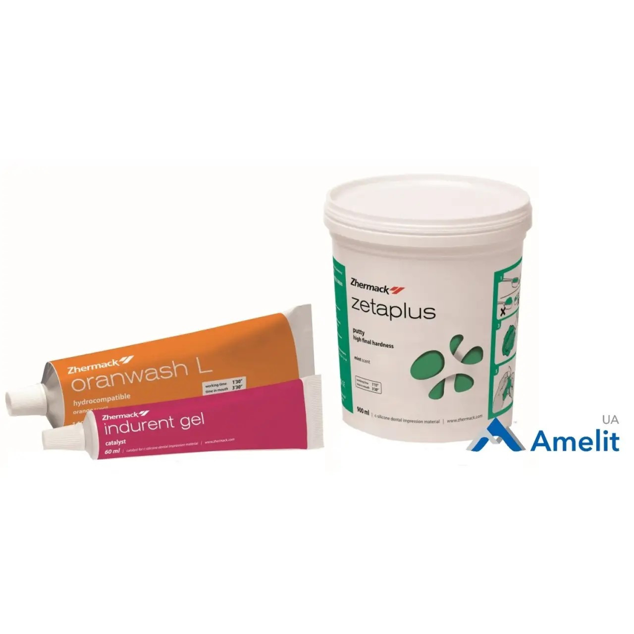 Відбиткова маса Zeta Plus, (Zhermack), набір 900 г + 140 г + 60 г