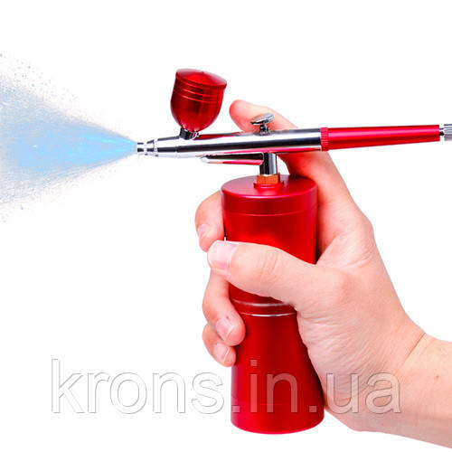 Набір для аерографії акумуляторний, портативний аерограф із компресором, фото 1