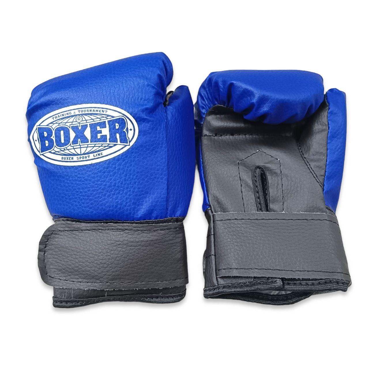 Боксерські рукавички BOXER 4 оz шкірвініл сині