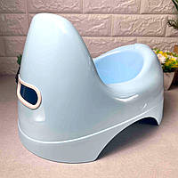 Блакитний дитячий горщик із переносною ручкою Бамбіно Алеана
