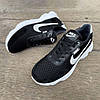 Чоловічі літні кросівки (шкіра, текстиль), чорні кроси, чоловіче взуття на літо, розмір 40 41 42 43 44 45, фото 4