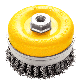 Щітка торцева NovoTools сталевий дріт 100 мм M14х2 з опорним кільцем