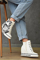 Туфли-сникерсы женские демисезонные белого цвета 154303L GL_55