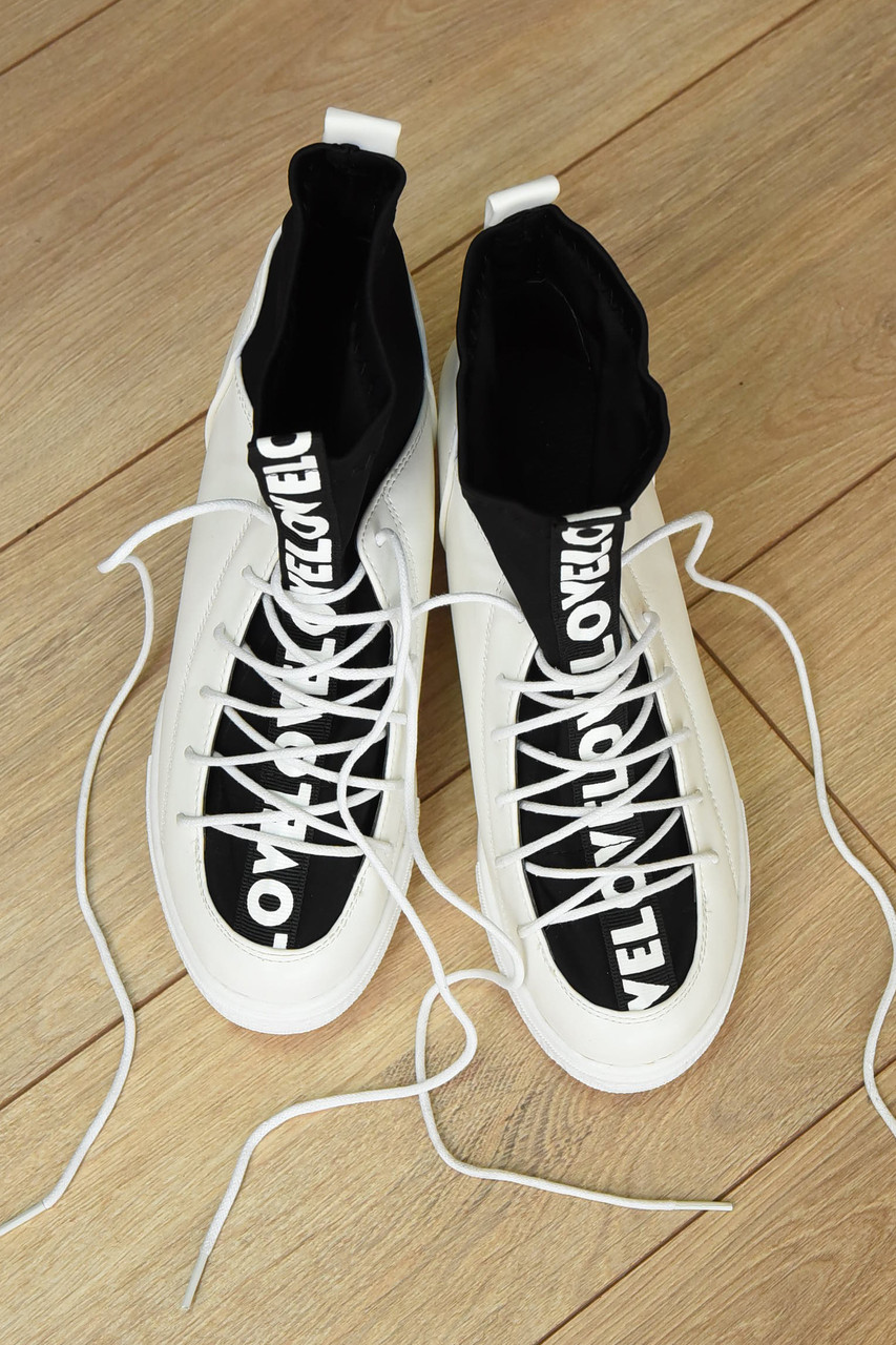 Туфли-сникерсы женские демисезонные белого цвета 154204L GL_55 - фото 4 - id-p1839929420