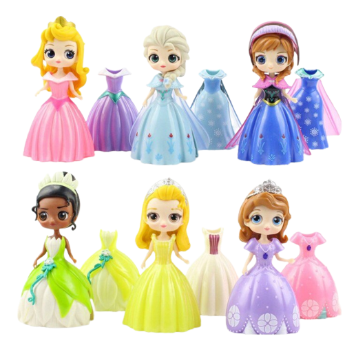 Розбірні фігурки Принцеси зі знімними сукнями, 11 см, фото 1