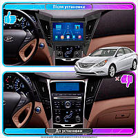 Lb Андроид магнитола штатная для Hyundai Sonata VI (YF) 2009-2014 экран 9" 2/32Gb 4G Wi-Fi GPS Top