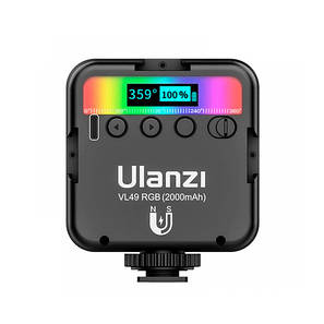 Накамерне LED-освітлення RGB, 1/4 магніт, 2000мАг, фотосвітло ULANZI VL49, фото 3