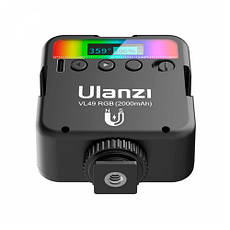 Накамерне LED-освітлення RGB, 1/4 магніт, 2000мАг, фотосвітло ULANZI VL49, фото 4