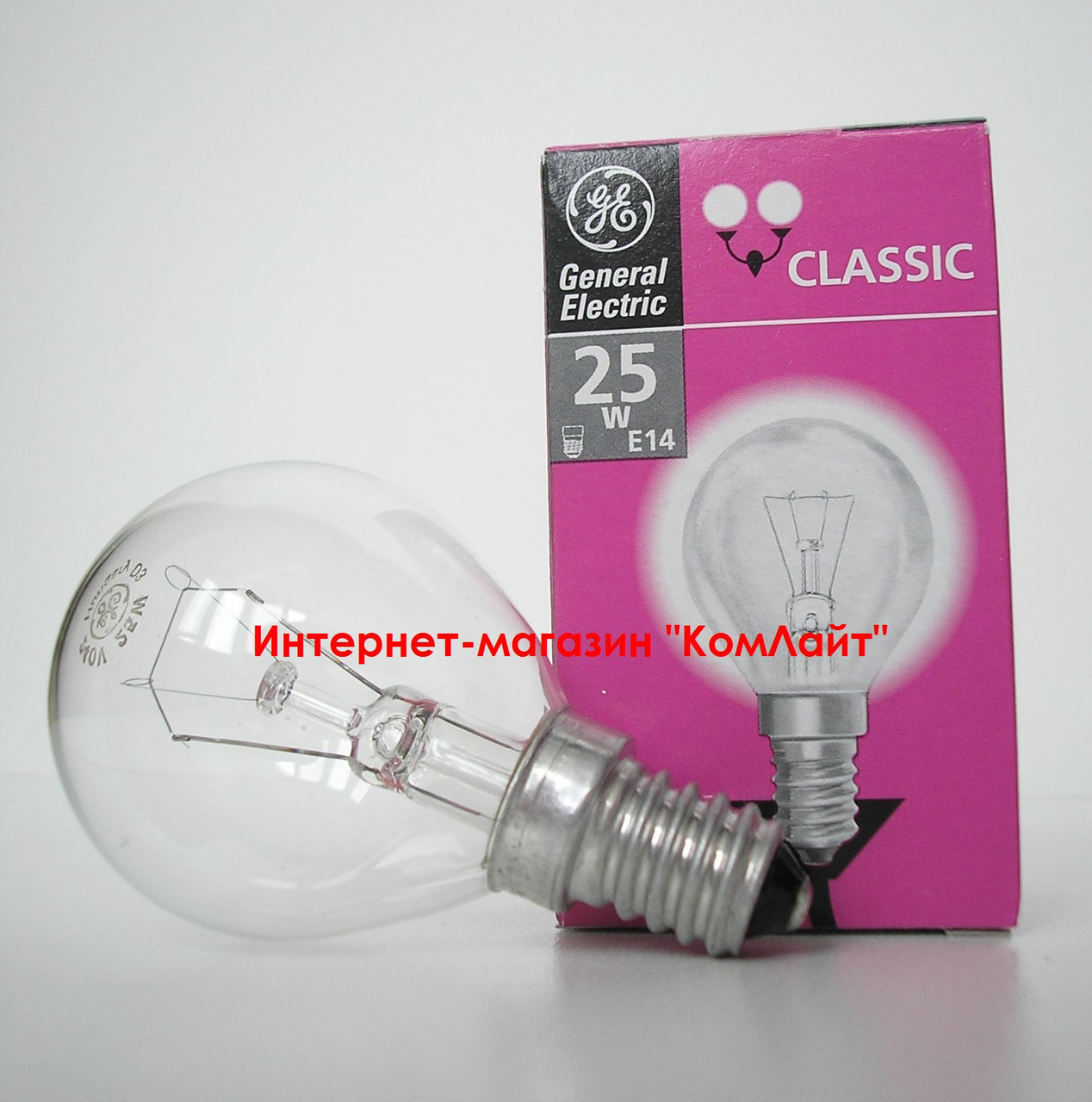 Лампа розжарювання кулька General Electric 25D1/CL/E14 прозорий (Угорщина)