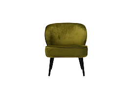 Крісло зі спинкою Фабіо Зелений чай/ чорний Vetro Mebel