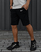 Спортивные молодежные летние бриджи черного цвета, Комфортные шорты Kukuruza Nike для спорта и прогулок XXL