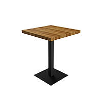 Квадратный стол для кафе "Серия 1" из натурального дерева и металла
