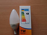 Лампа світлодіодна свічка ТМ Unister LED-C37-7W E14, фото 3