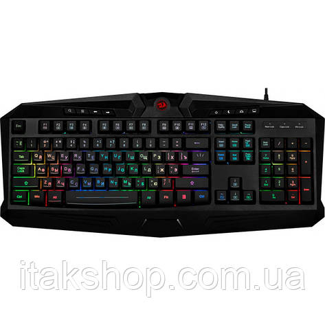 Ігрова провідна клавіатура Redragon Harpe 2 K503 RGB-1 мембрана + підставка (104+8 кнопок), фото 2