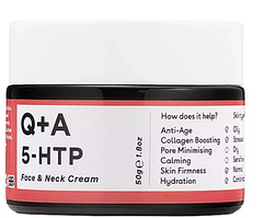 Q+A - Зміцнюючий крем для обличчя та шиї з амінокислотою 5-HTP - Face&Neck Cream - 50ml