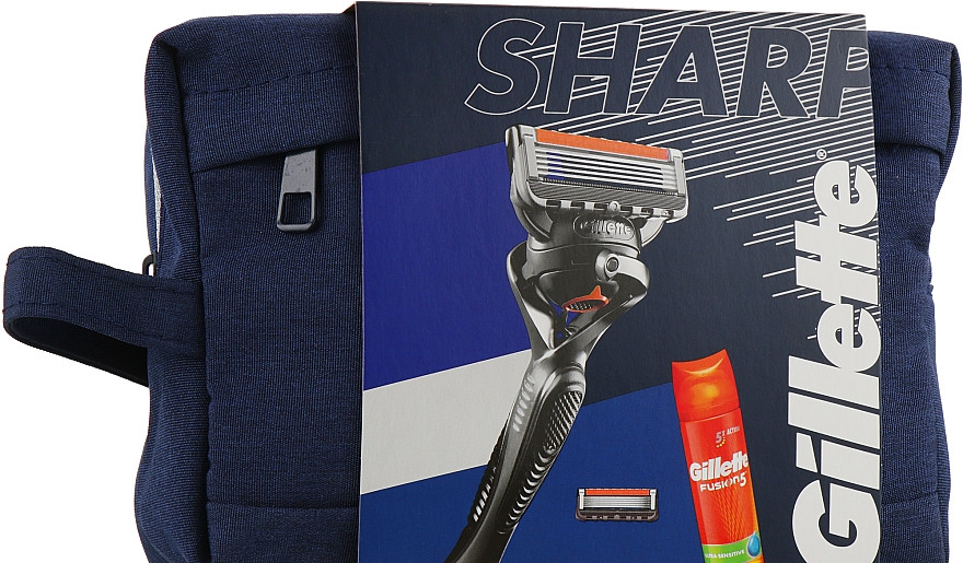 Набір для гоління Gillette Sharp Fusion 5 ProGlide ( 2 касети + гель Sensitive Shave + сумка) 02483