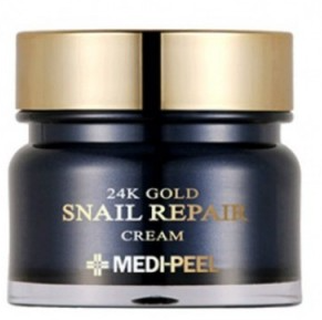 Преміум-крем для обличчя омолоджуючий із золотом і муцином равлика Medi-Peel 24K Gold Snail Repair Cream 50г, фото 1