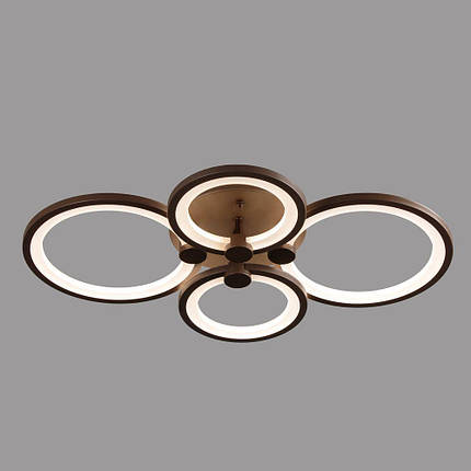 Люстра світлодіодна коричневі круги з пультом керування 112W DIMMER 3000-6000, фото 1