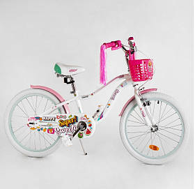 Велосипед Corso Sweety 20" Алюміній Білий/блакитний Art SW-20603