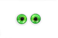 Глаза реалистичные 3D, зеленые, 10 мм