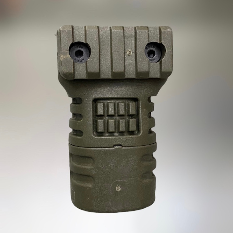 Рукоятка передня коротка DLG TACTICAL (DLG-117-green), колір Олива, з відсіком, з планкою Пікатінні