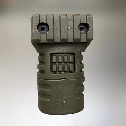 Рукоятка передня коротка DLG TACTICAL (DLG-117-green), колір Олива, з відсіком, з планкою Пікатінні, фото 1