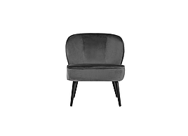 Крісло зі спинкою Фабіо  Сірий/ чорний Vetro Mebel