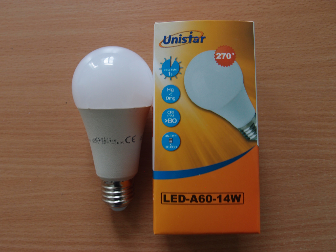 Лампа світлодіодна Unistar LED-A60-14W E27