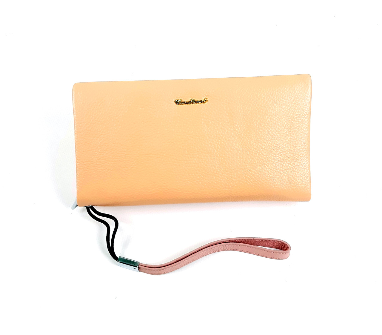 Жіночий гаманець з натуральної шкіри Cardinal 21.5 х 12 х 3 см Персиковий