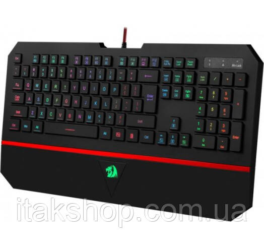 Ігрова провідна клавіатура Redragon Karura 2 UKR RGB-підсвічування + підставка + мембрана